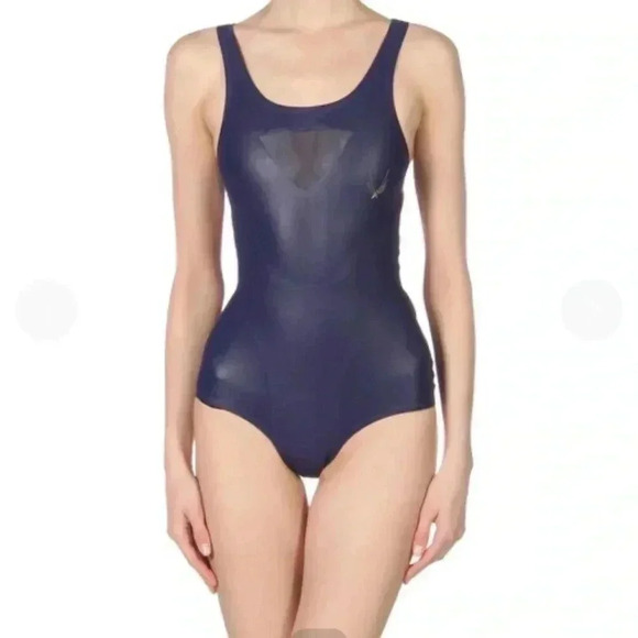 Lucas Hugh Navy One piece open back swimsuit - Picture 1 of 8